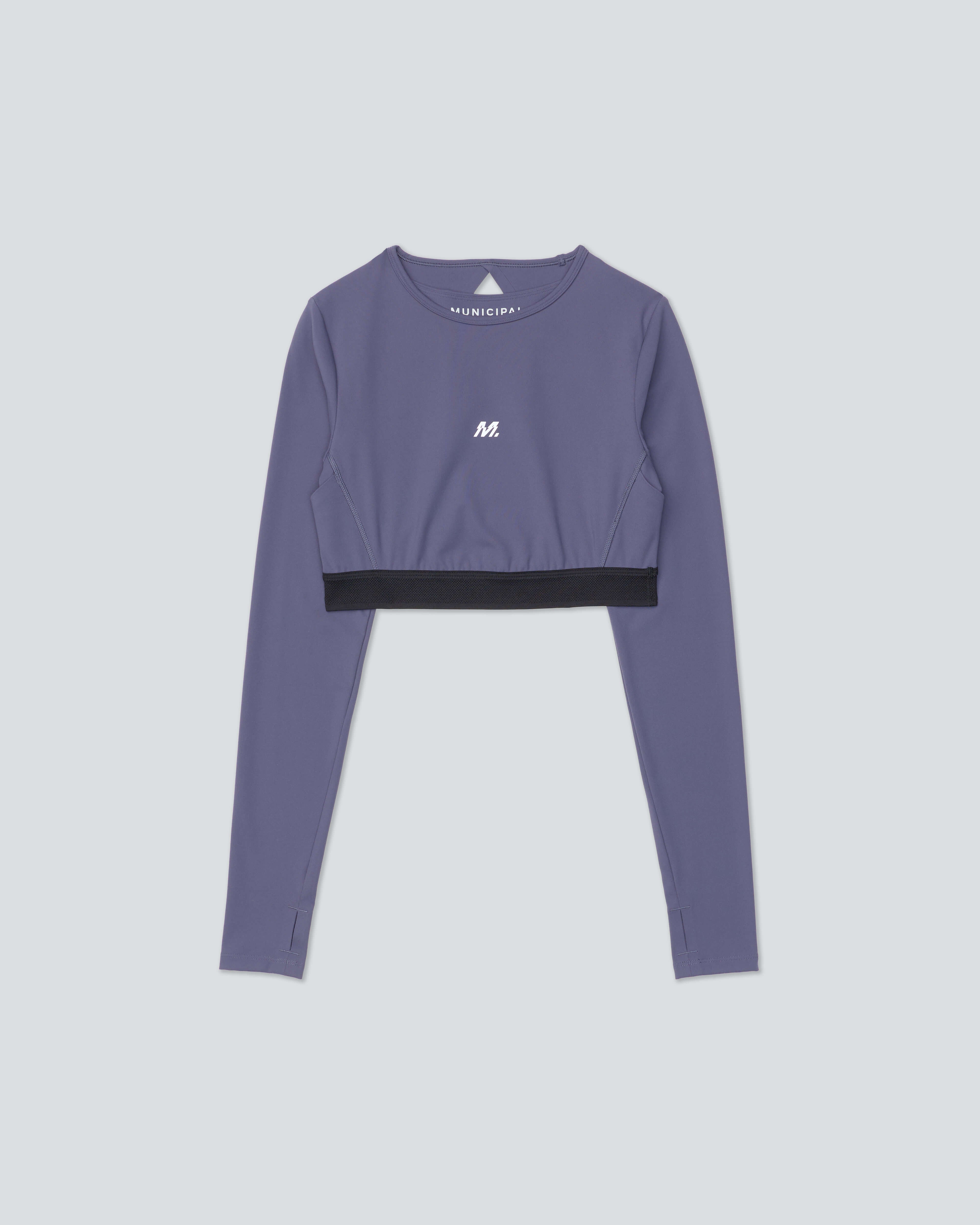 Women's Run Core LS Bra |Graystone| flat front