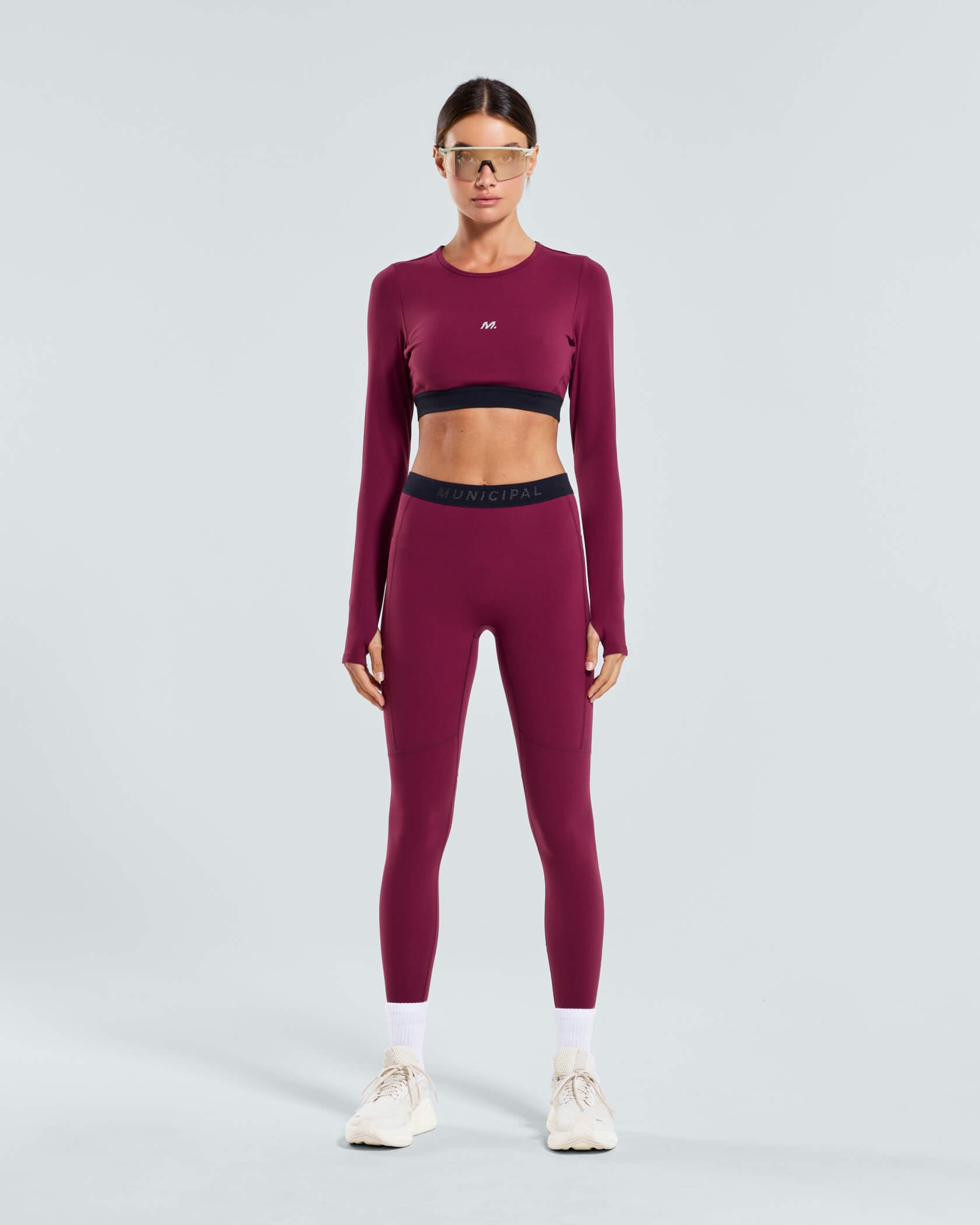 Women's Run Core LS Bra |Merlot| front