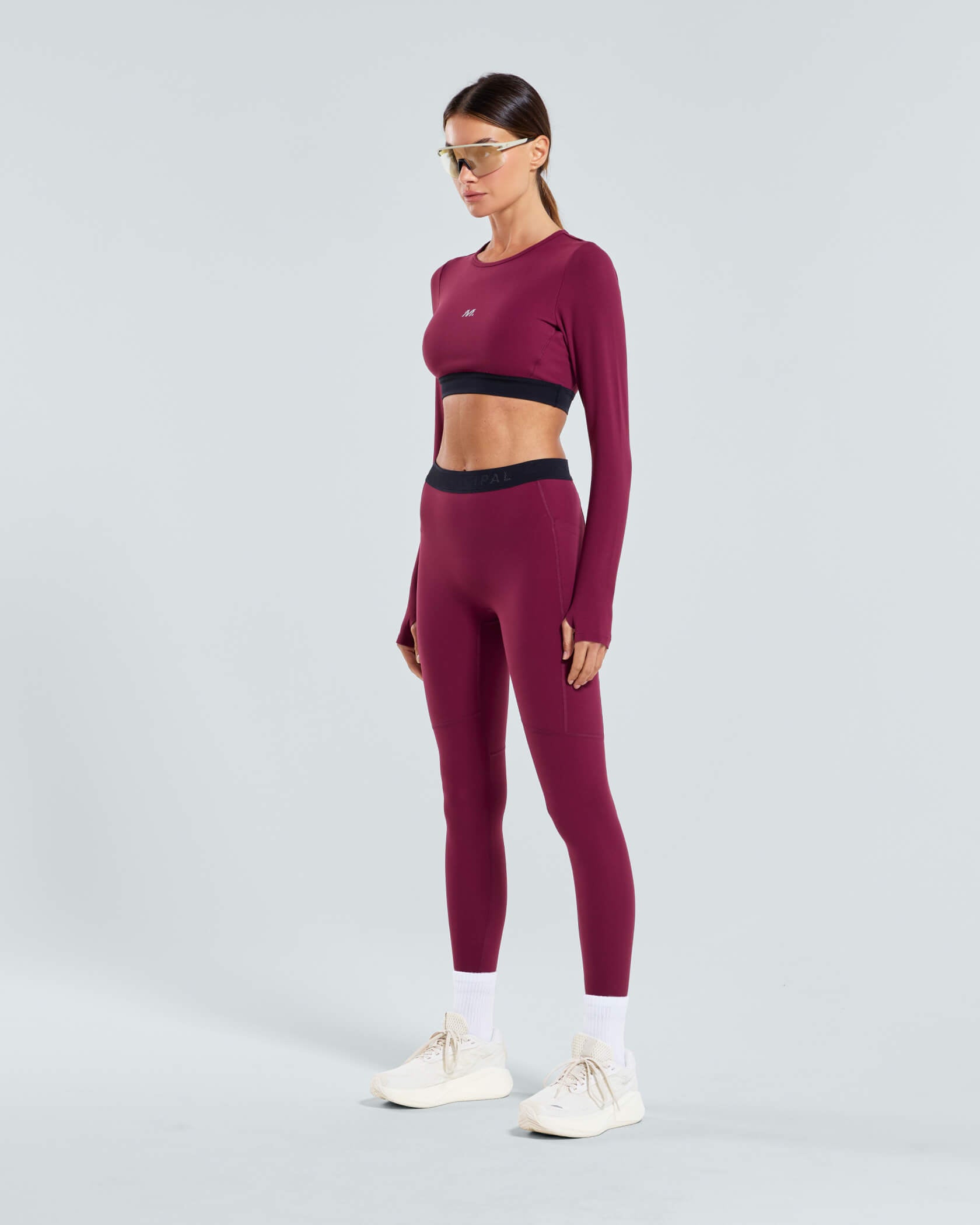 Women's Run Core LS Bra |Merlot| side