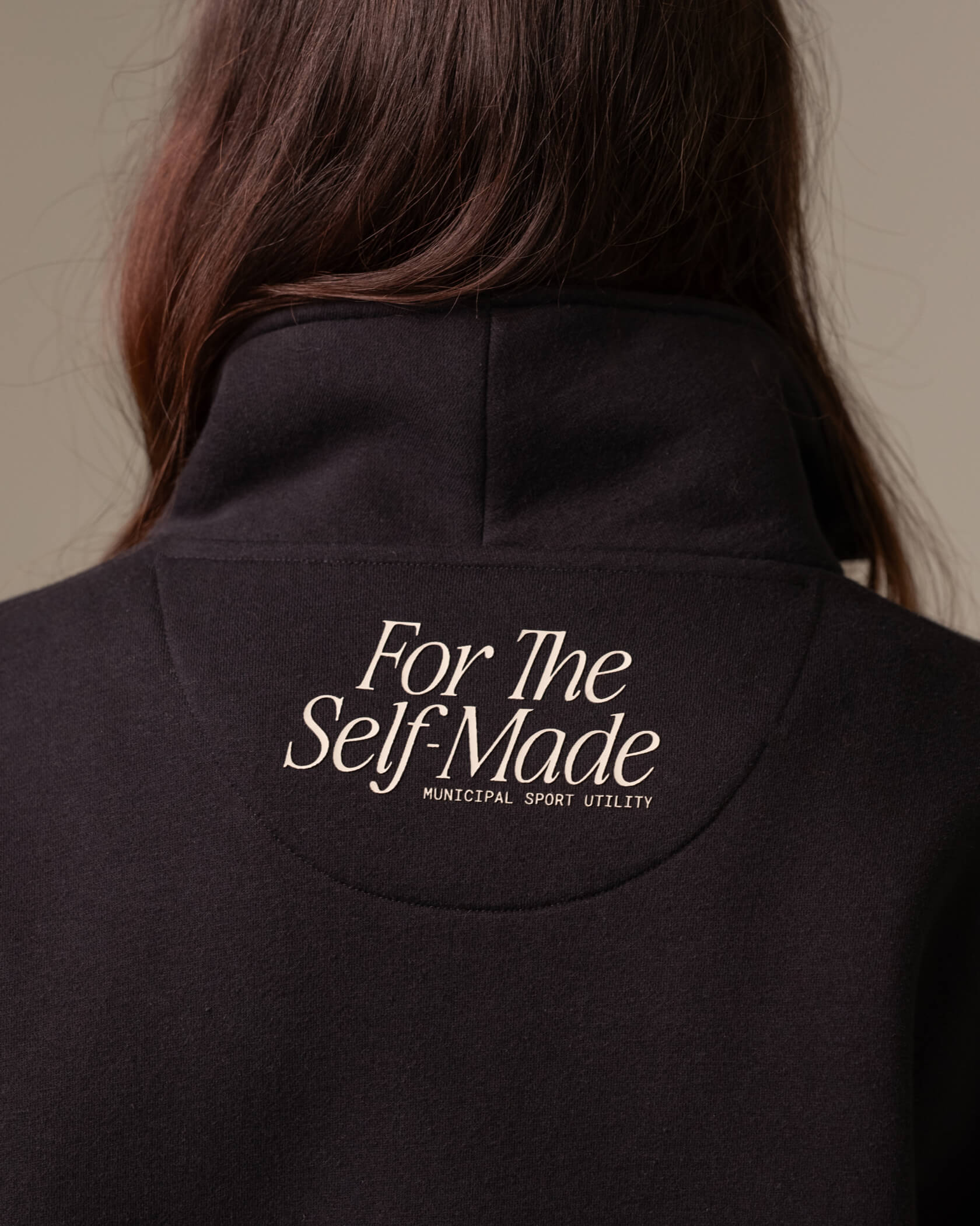 Women's Self-Made Half Zip |Black| detail