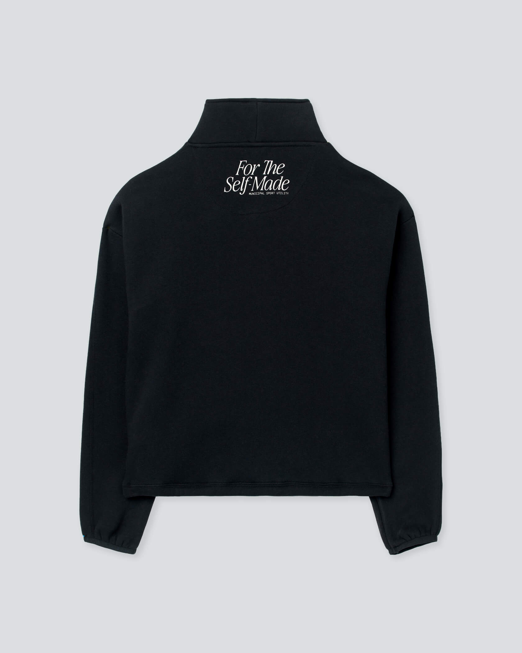 Women's Self-Made Half Zip |Black| flat