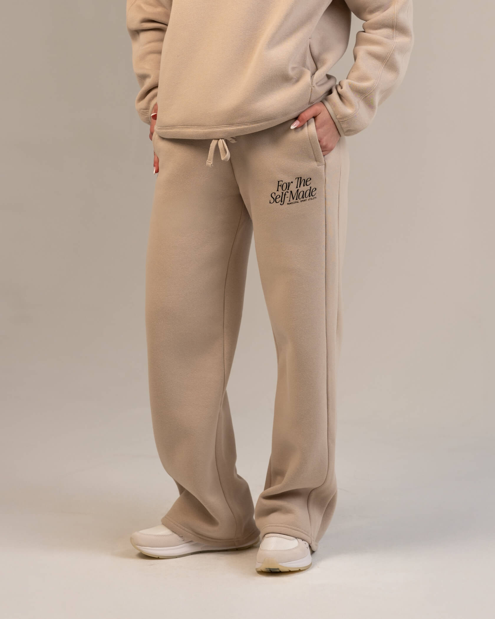 Women's Self-Made Straight Leg Sweatpants |Silver Lining| front