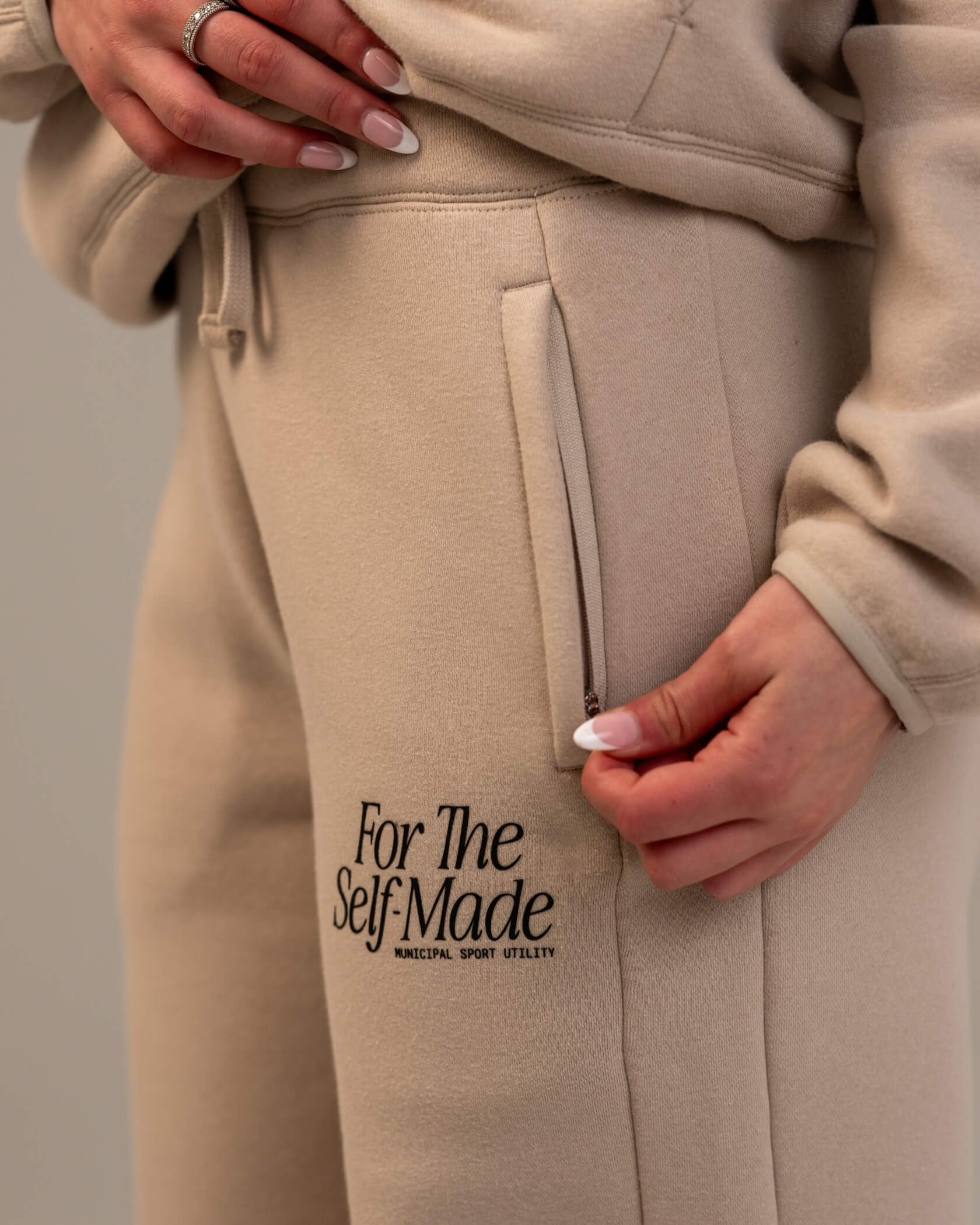 Women's Self-Made Straight Leg Sweatpants |Silver Lining| logo