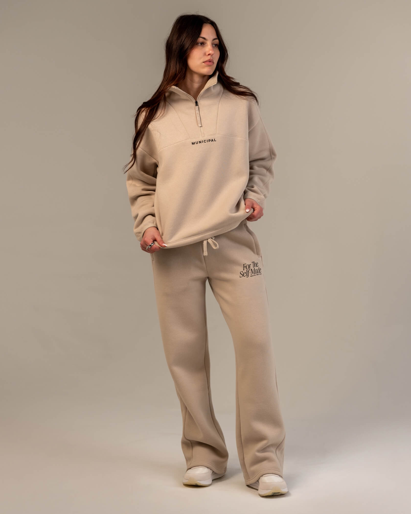 Women's Self-Made Straight Leg Sweatpants |Silver Lining| outfit