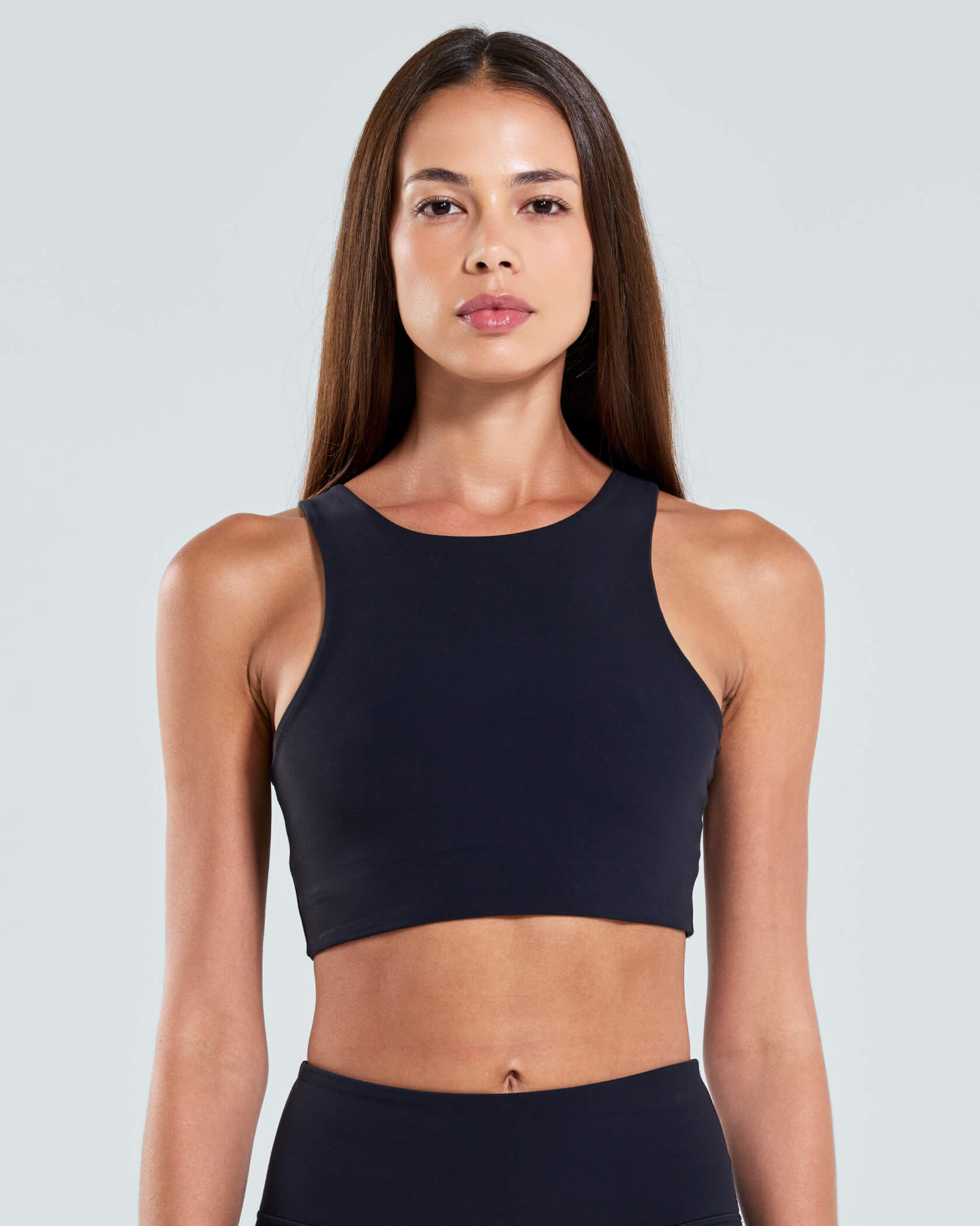 Women's Studio High Neck Bra |Black| front