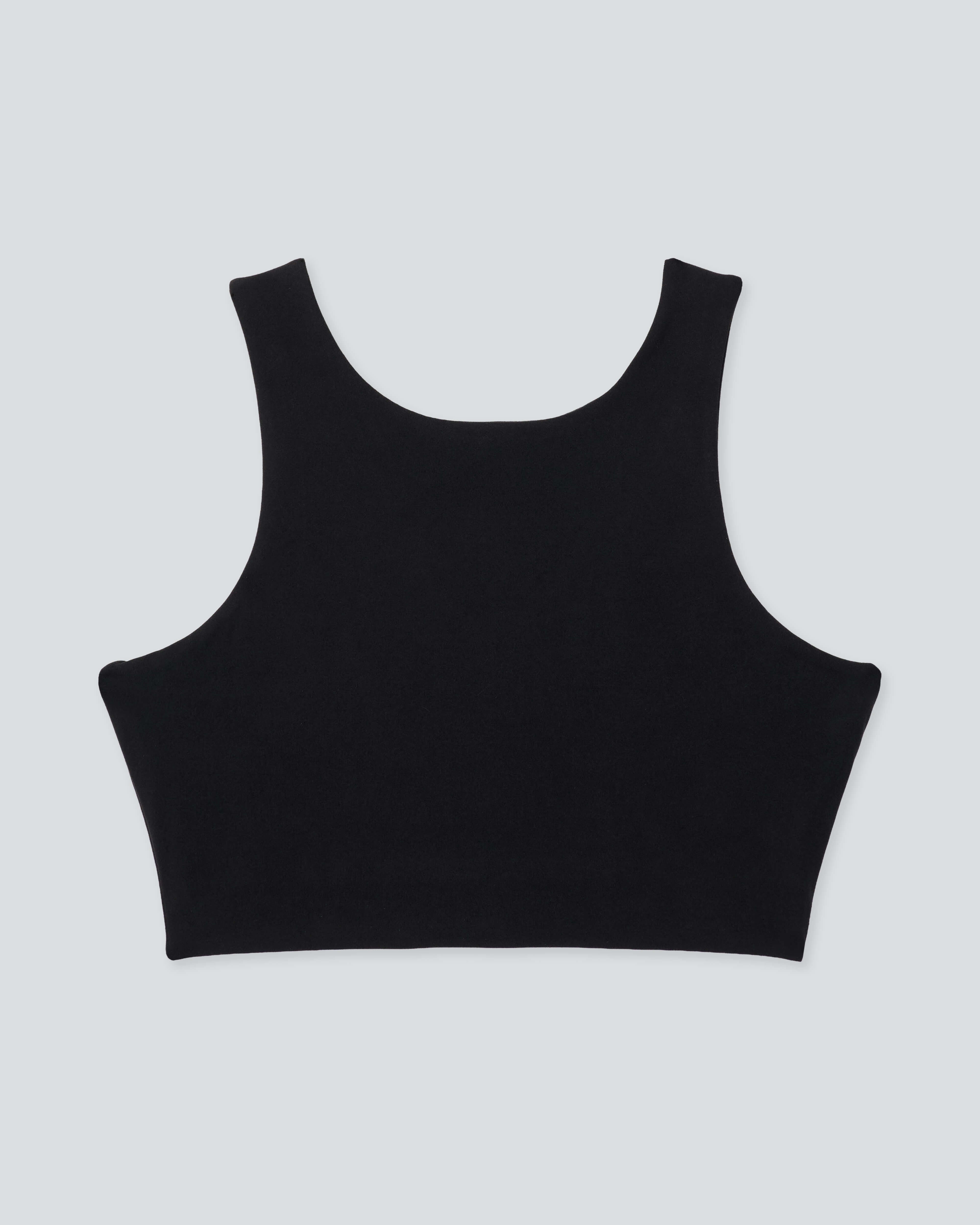 Women's Studio High Neck Bra |Black| flat front