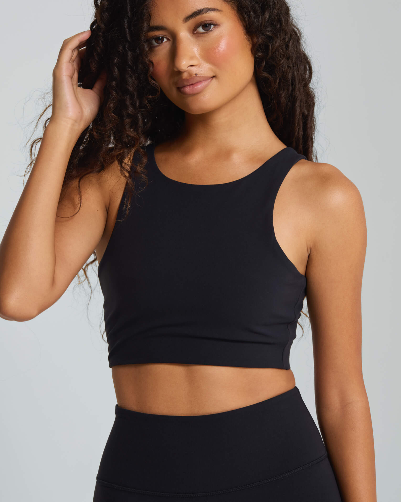 Women's Studio High Neck Bra |Black| front