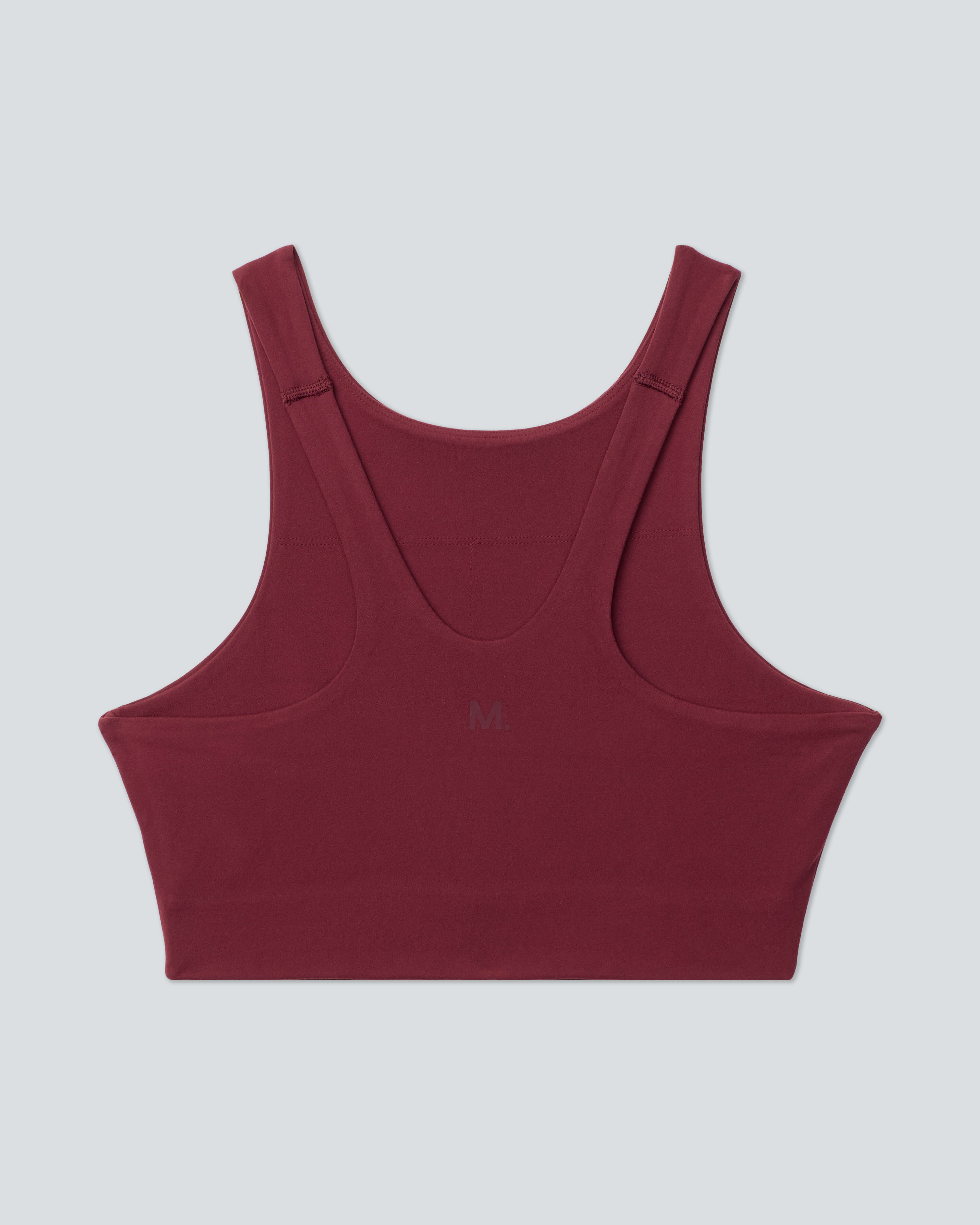 Women's Studio High Neck Bra |Merlot| flat back