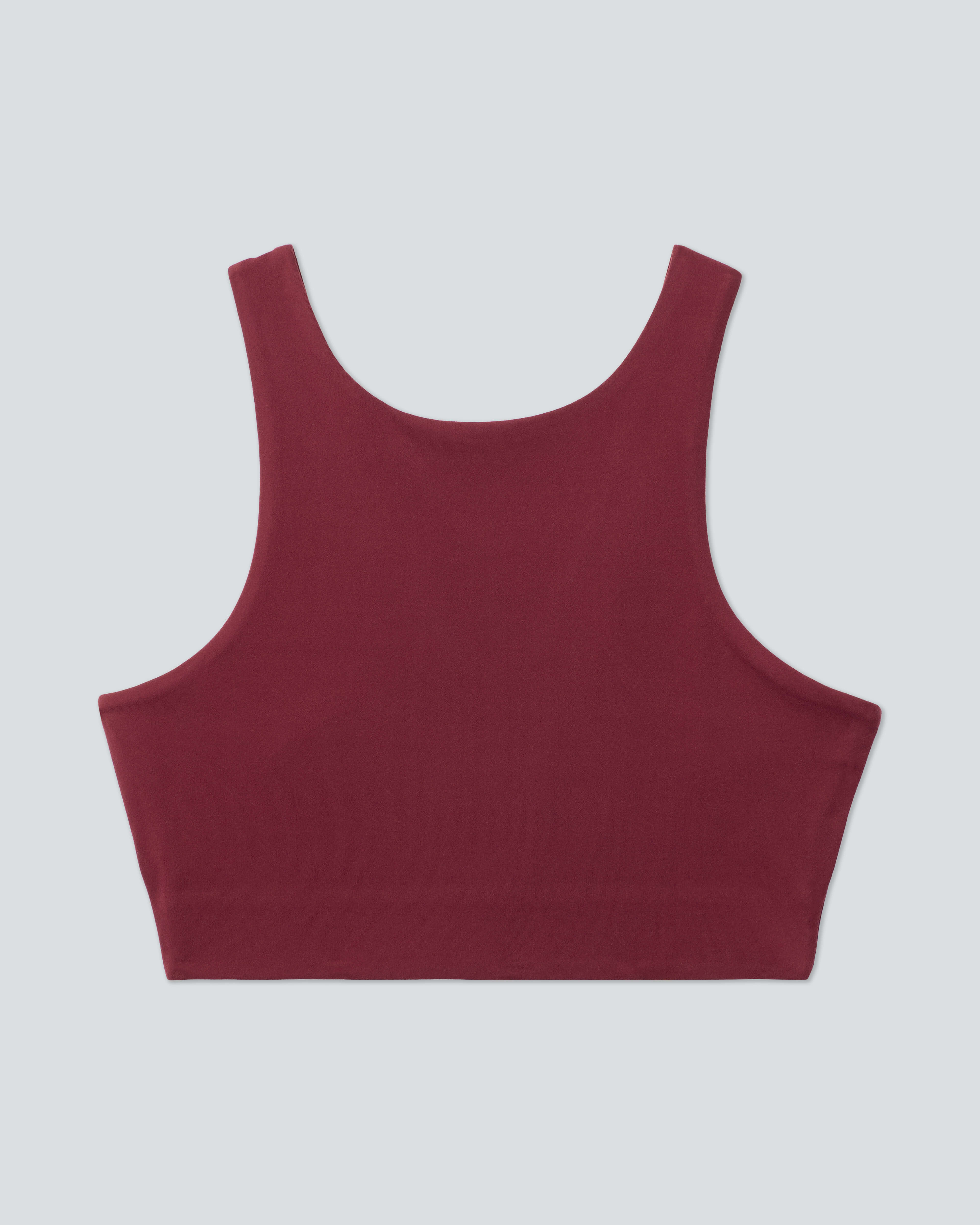 Women's Studio High Neck Bra |Merlot| flat front