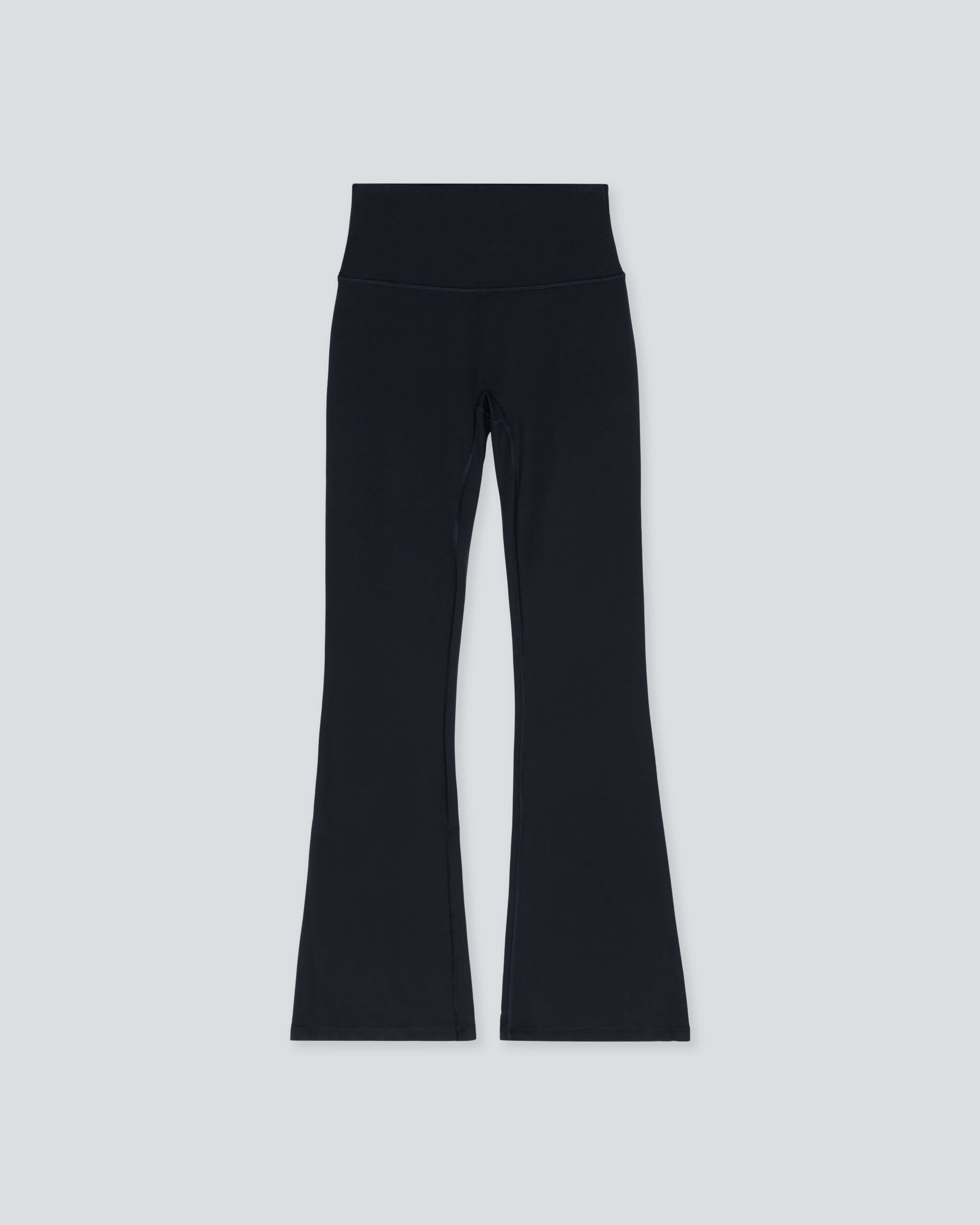 Women's Studio Wide Leg Leggings |Black| flat front