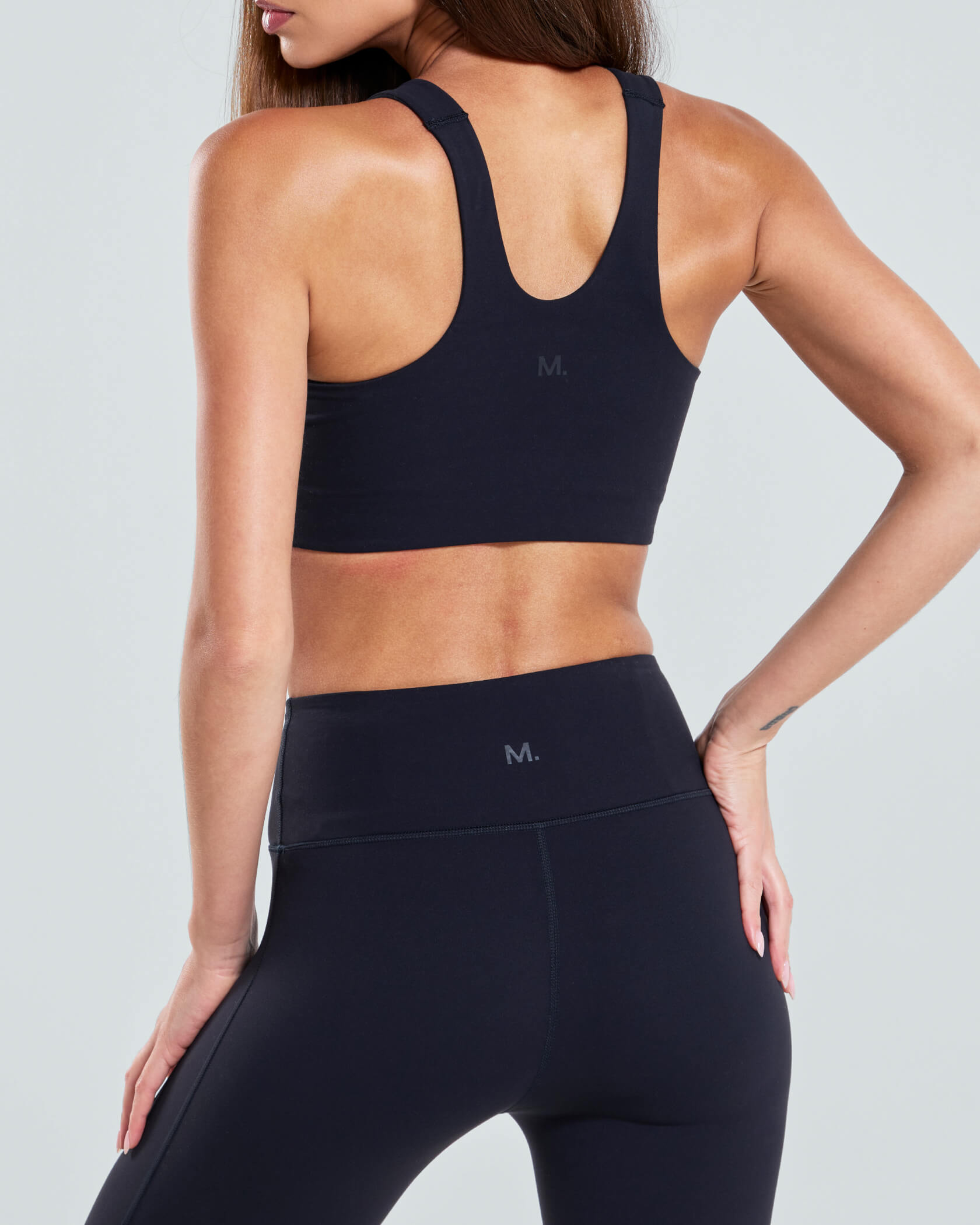 Women's Studio Wide Leg Leggings |Black| logo