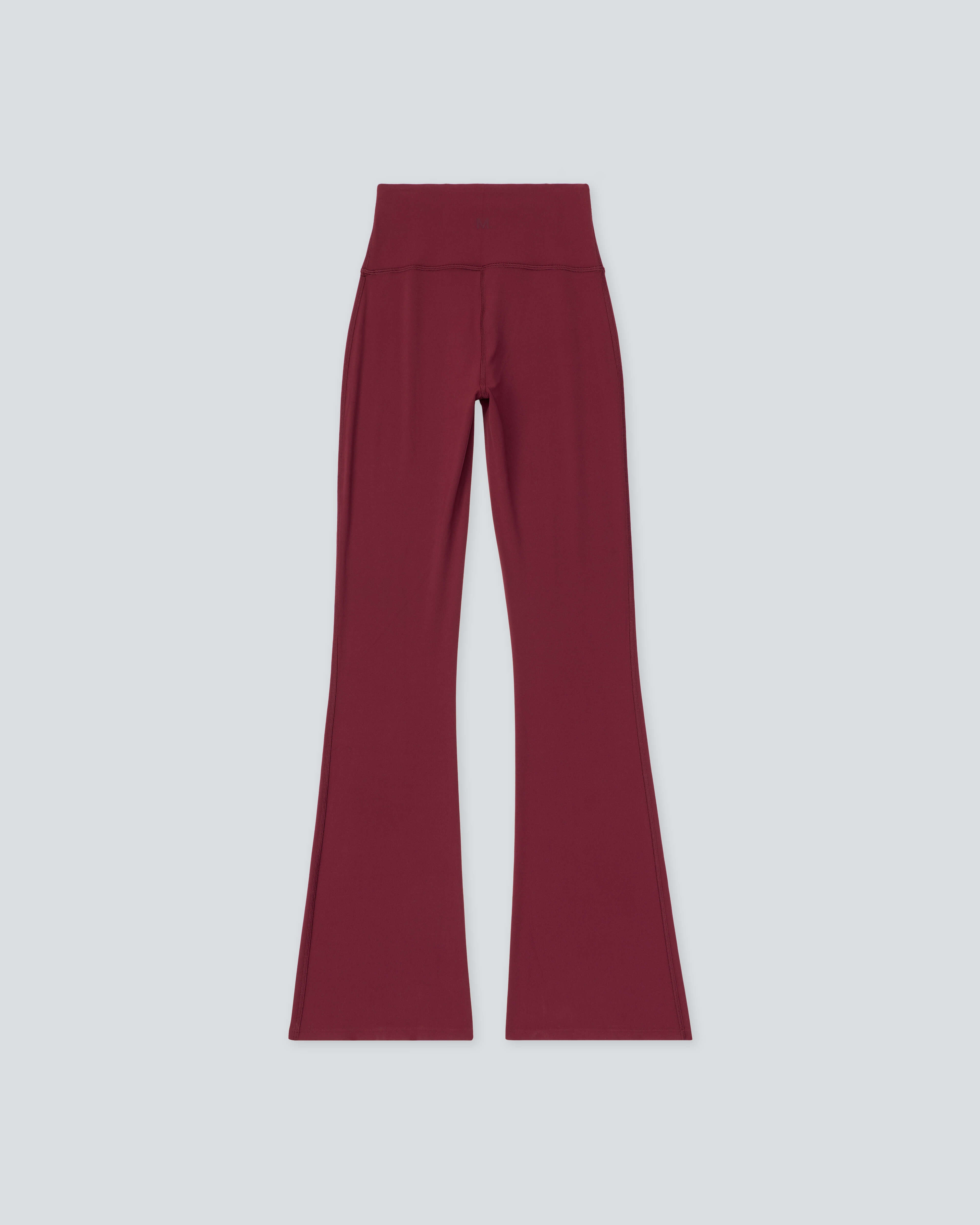 Women's Studio Wide Leg Leggings |Merlot| flat back