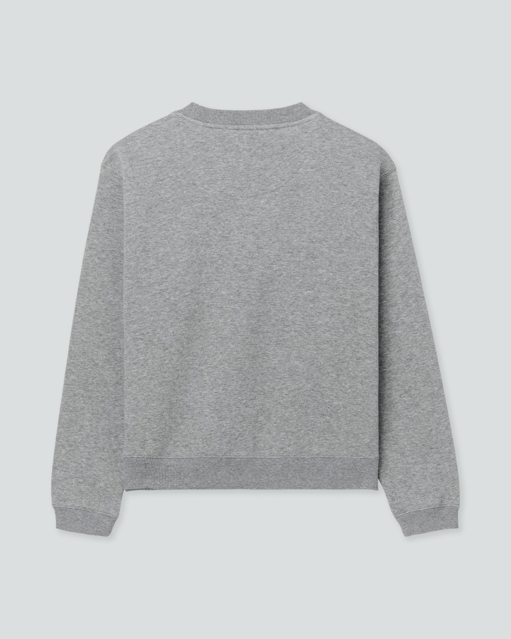 Women's Varsity Crew Neck |Athletic Gray Heather / White| flat