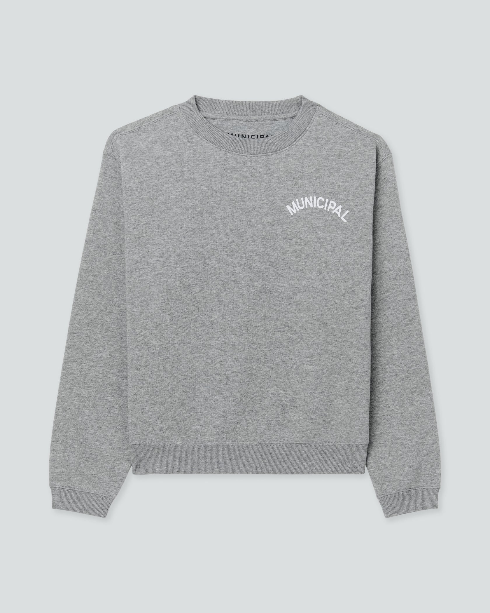 Women's Varsity Crew Neck |Athletic Gray Heather / White| hover