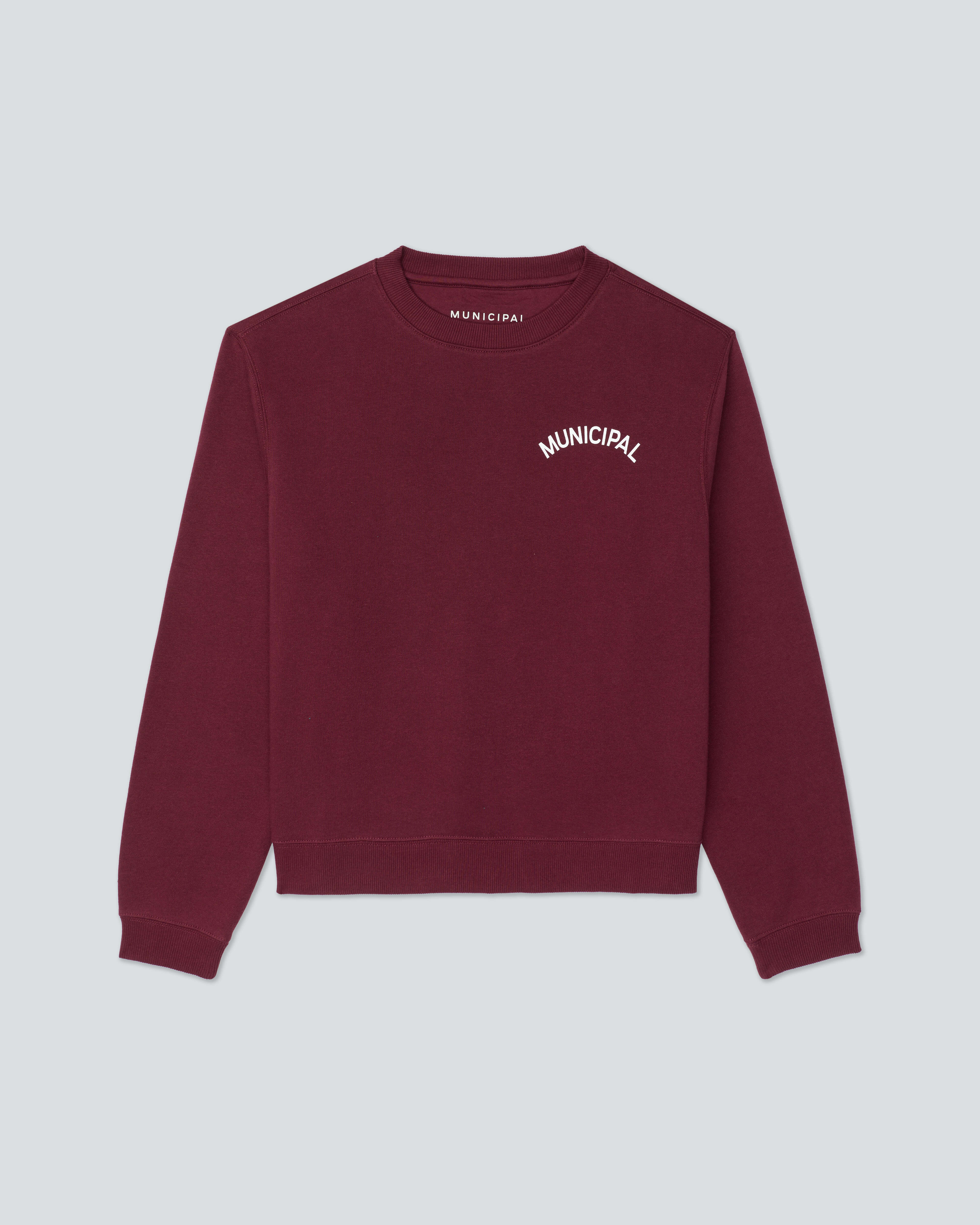 Women's Varsity Crew |Merlot| flat front