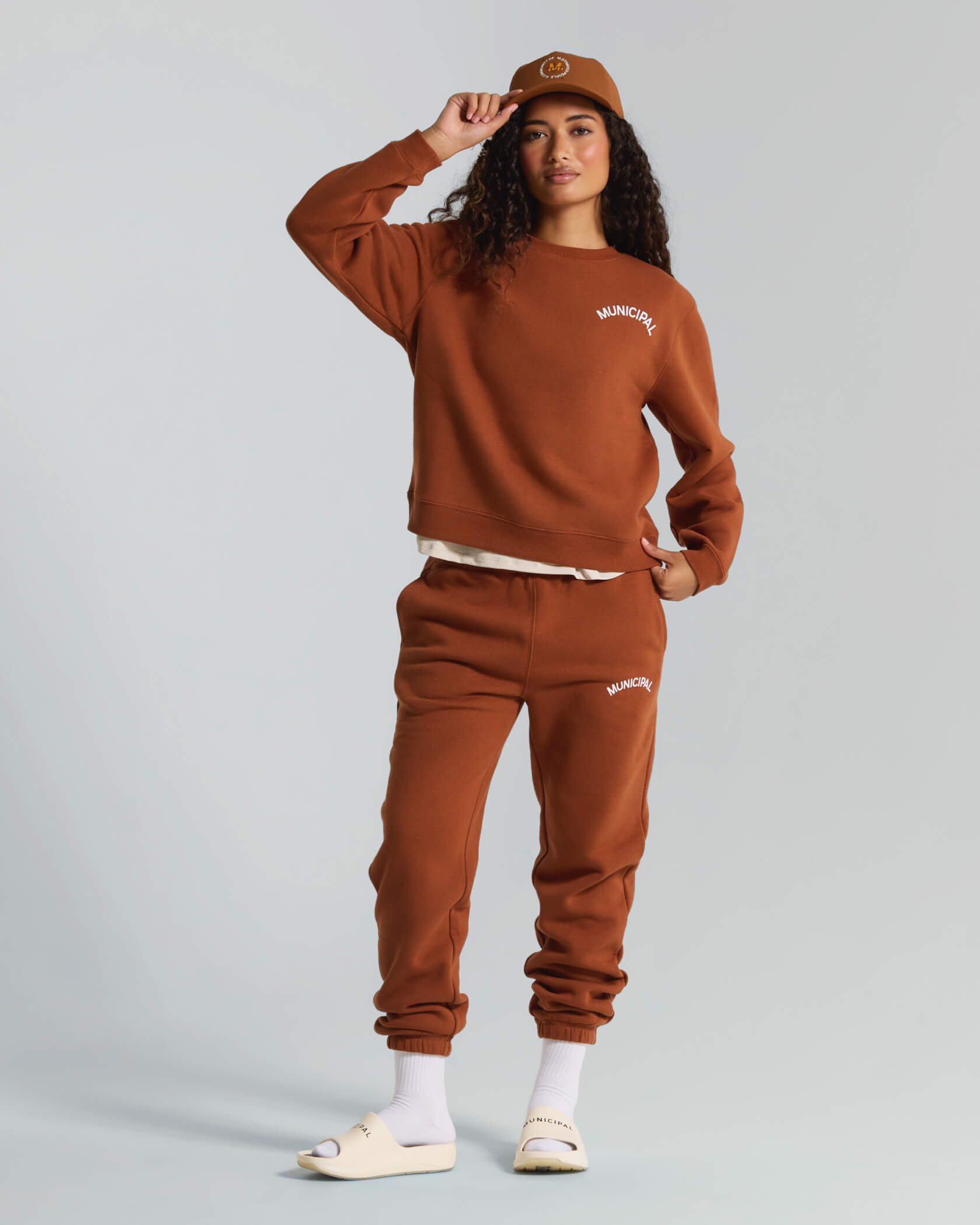 Women's Varsity Sweatpants |Toffee| outfit