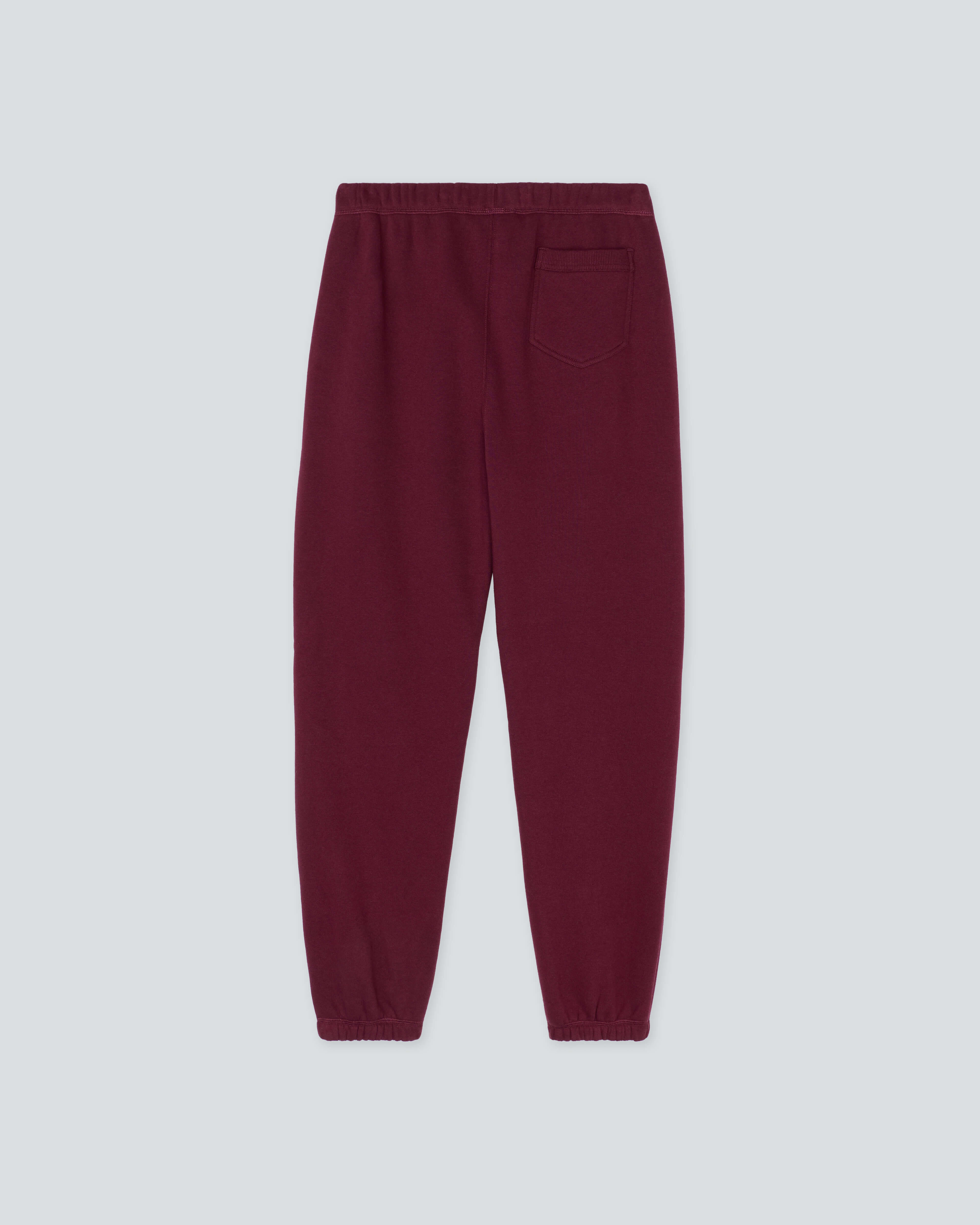 Women's Varsity Sweatpants |Merlot| flat back