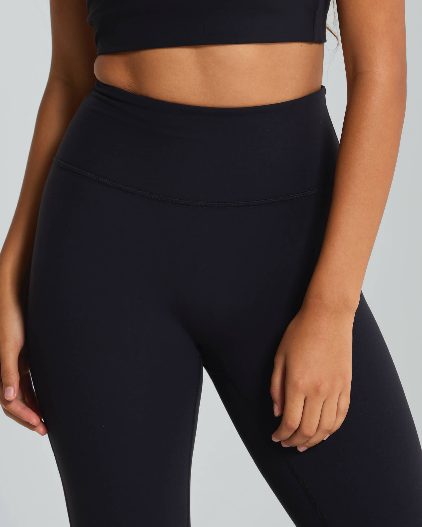 Women's Studio Wide Leg Leggings |Black| detail