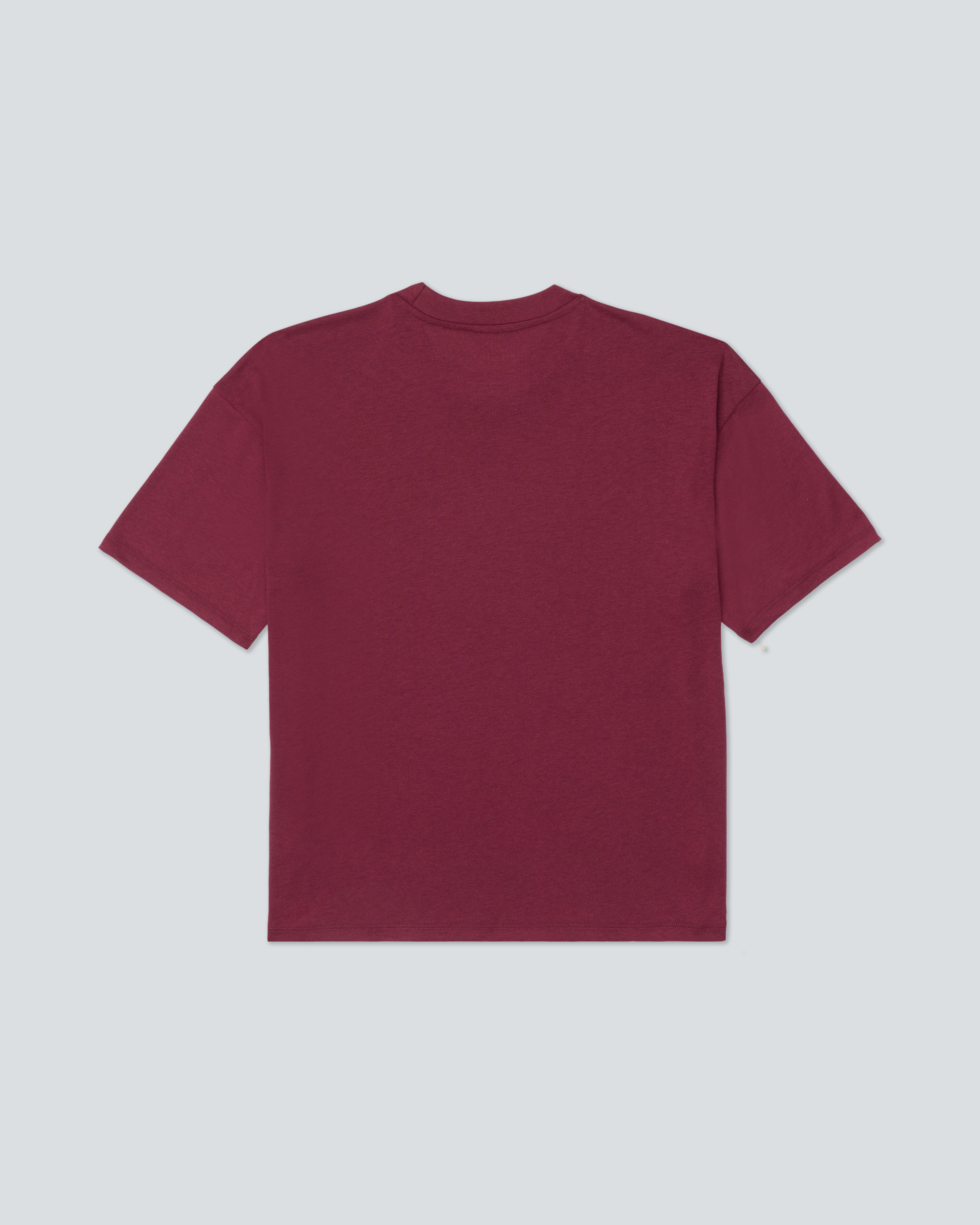 Women's Wordmark T-Shirt |Merlot| flat back